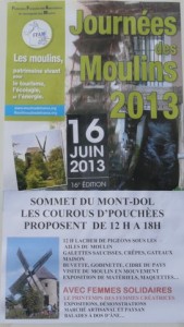 L'affiche de la fête nationale des moulins 2013